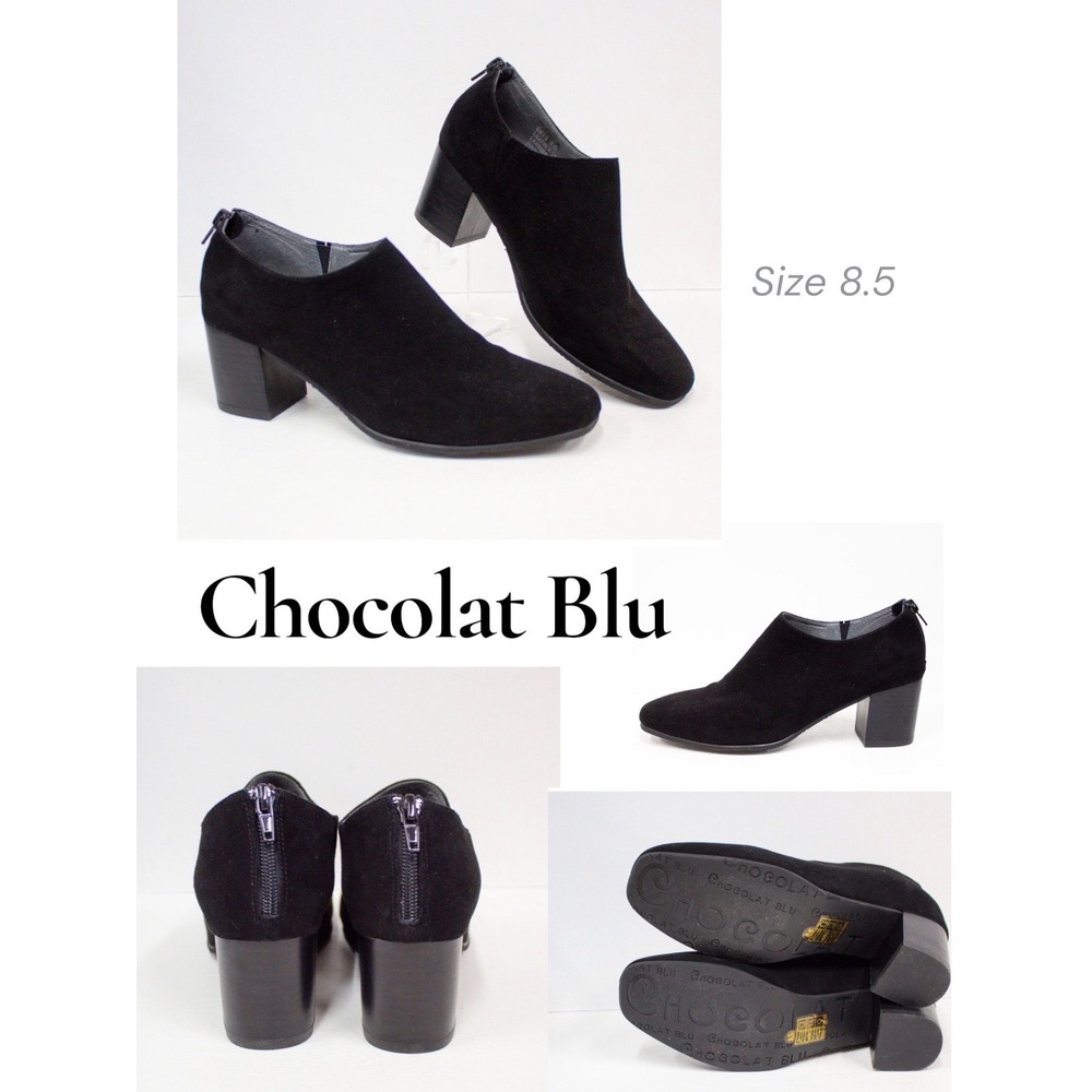 Chocolat Blu Booties | Black Suede Ankle Boots